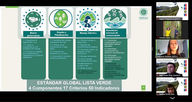 Seminario “Estándares y herramientas de medición de efectividad de la gestión de sistema y de las áreas protegidas de Chile”, que organizaron la Corporación Nacional Forestal (CONAF), Ministerio del Medio Ambiente y la Subsecretaría de Turismo.